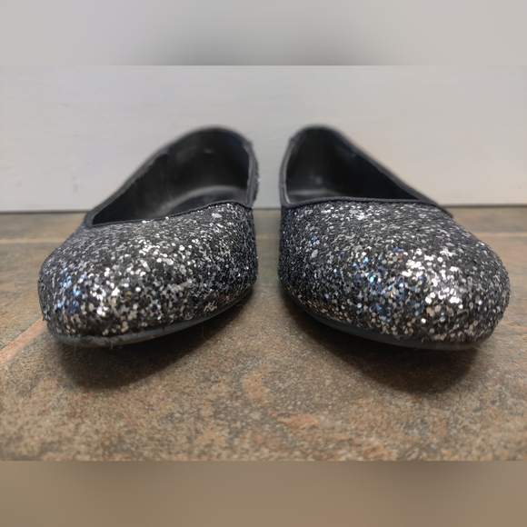 Pointed Toe Chunky Glitter Sparkle Flats - Picture 2 of 9